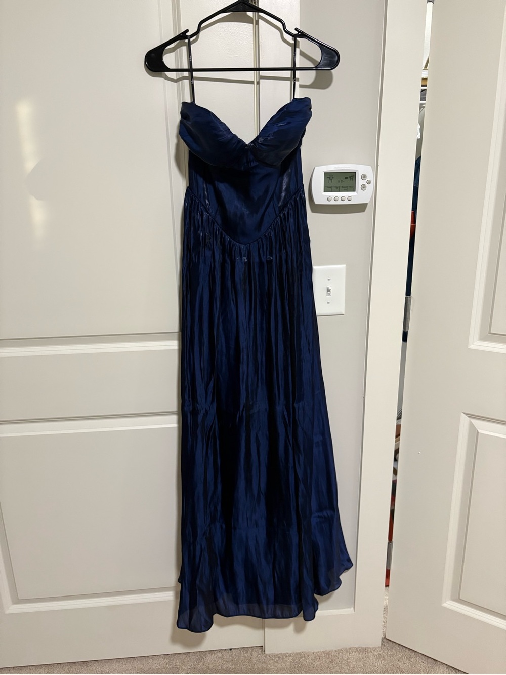 Lulu's royal blue strapless evening dress